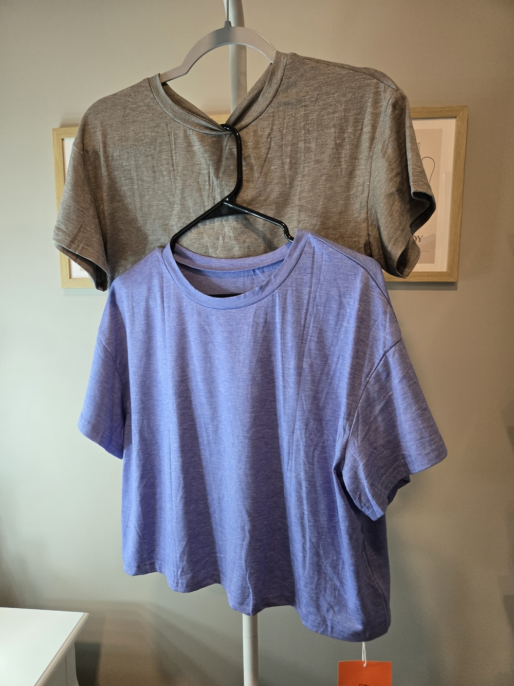 Women's Short Sleeve Tee - Lavender and Gray